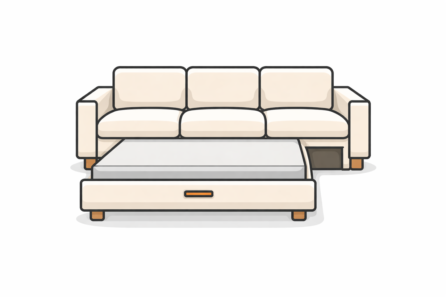 Sofa Dreisitzer mit Schlaffunktion – Abholung in Zürich online buchen