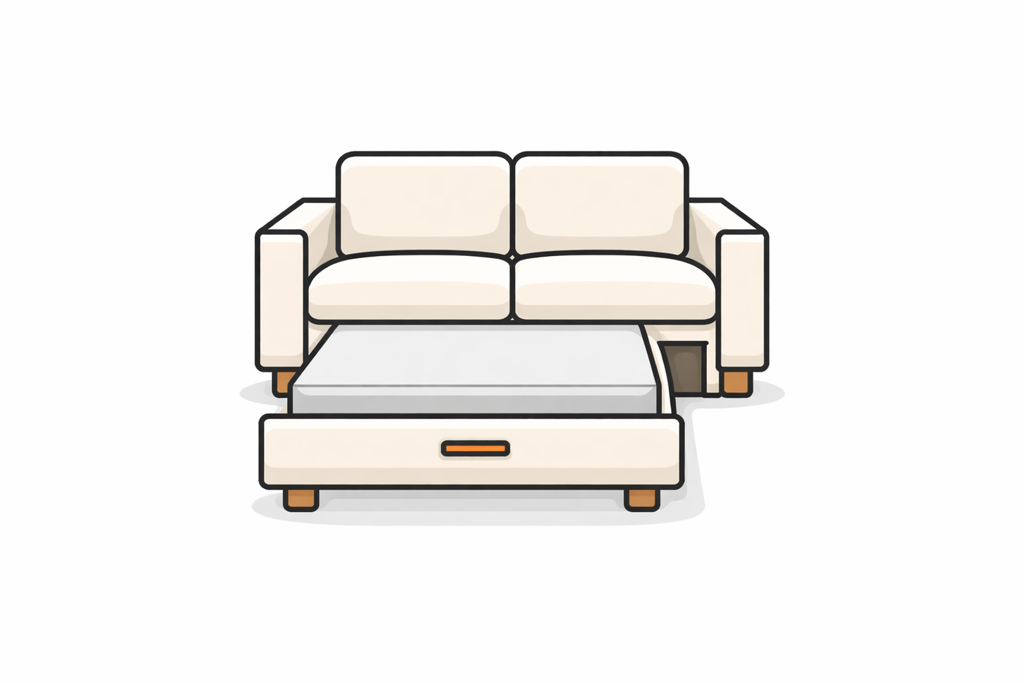 Sofa Zweisitzer mit Schlaffunktion – Abholung in Zürich online buchen