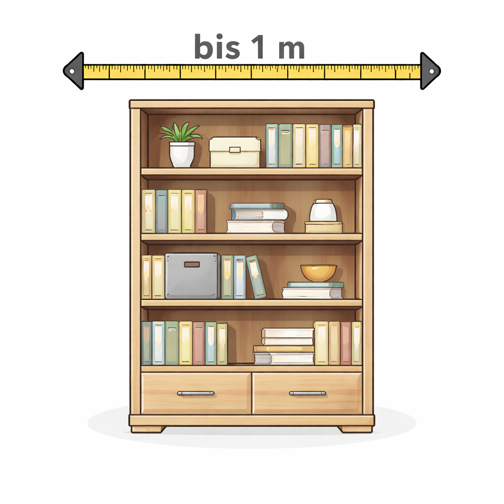Bücherregal je angefangener Meter – Regal Abholung in Zürich online buchen